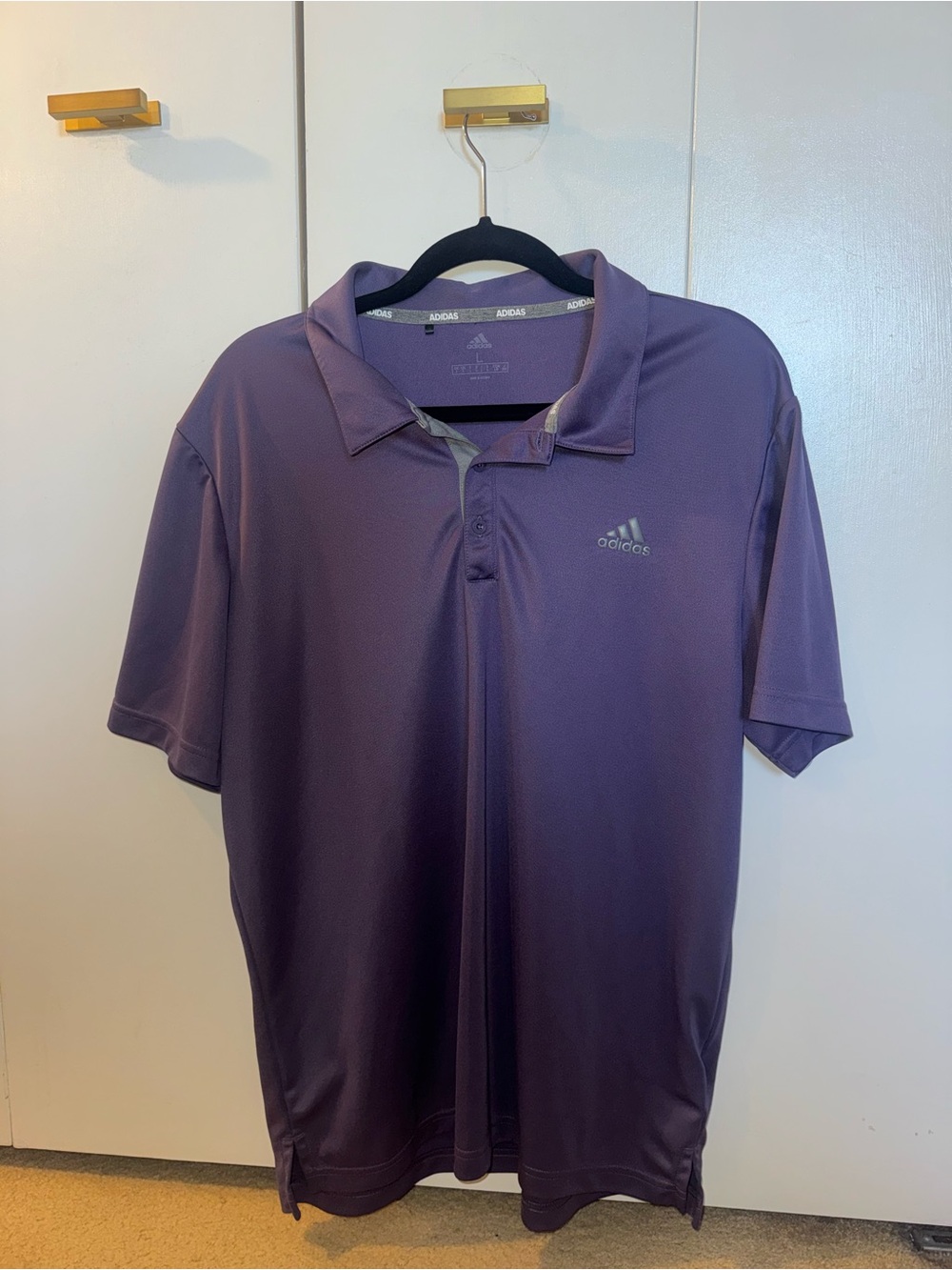 adidas Men's Purple Performance Polo